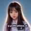 吾色用户小鱼_大学生的头像——清新可爱的女大学生，穿着吾色推荐的淡蓝色系服装，背景为大学校园，展现青春活力